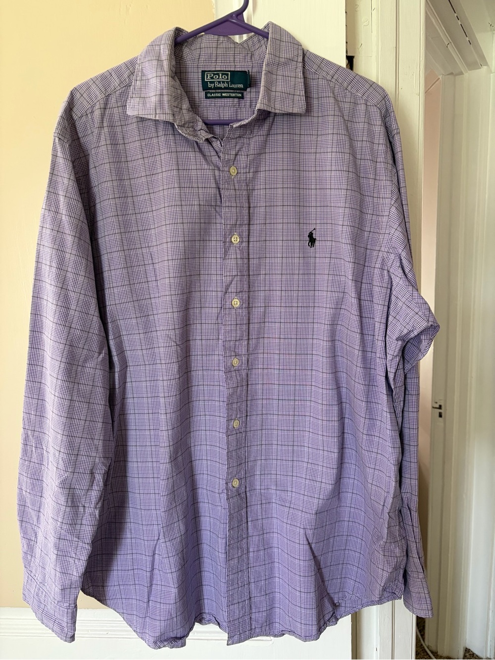Ralph Lauren Lavender Plaid Button-Down Shirt